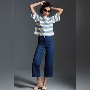Pilcro The Skipper High-Rise Crop Wide-Leg Jeans